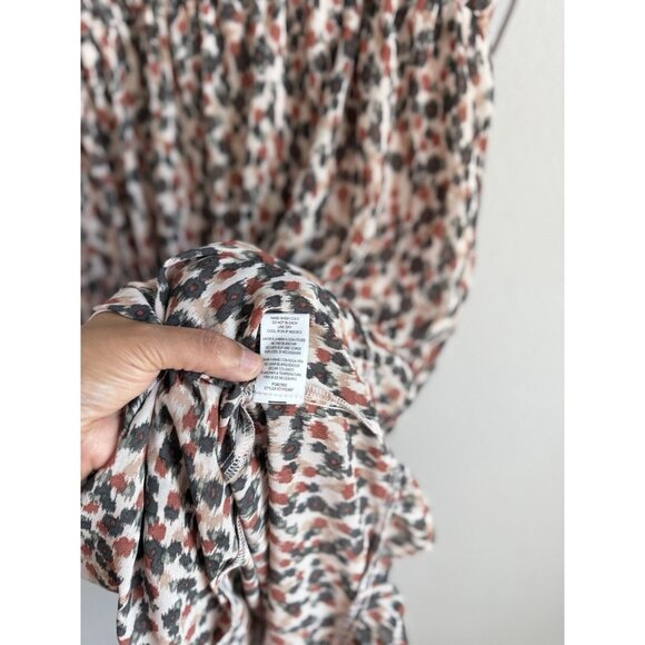 Downing Studio Short Sleeve‎ Long Dress Elastic Waist Lined Brown Olive 2X NEW - Picture 13 of 14